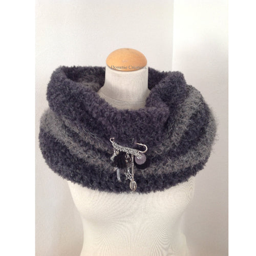 Snood col écharpe , coloris mix de gris