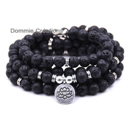 Bracelets en pierre de lave, perles naturelles