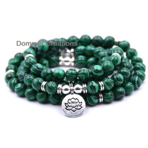 bracelets en malachite, perles naturelles