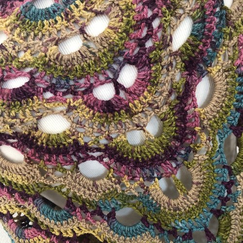 Grand châle chèche multicolore