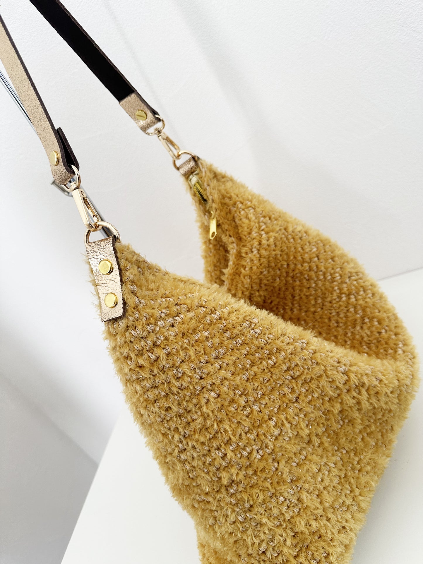 Sac besace jaune ocre