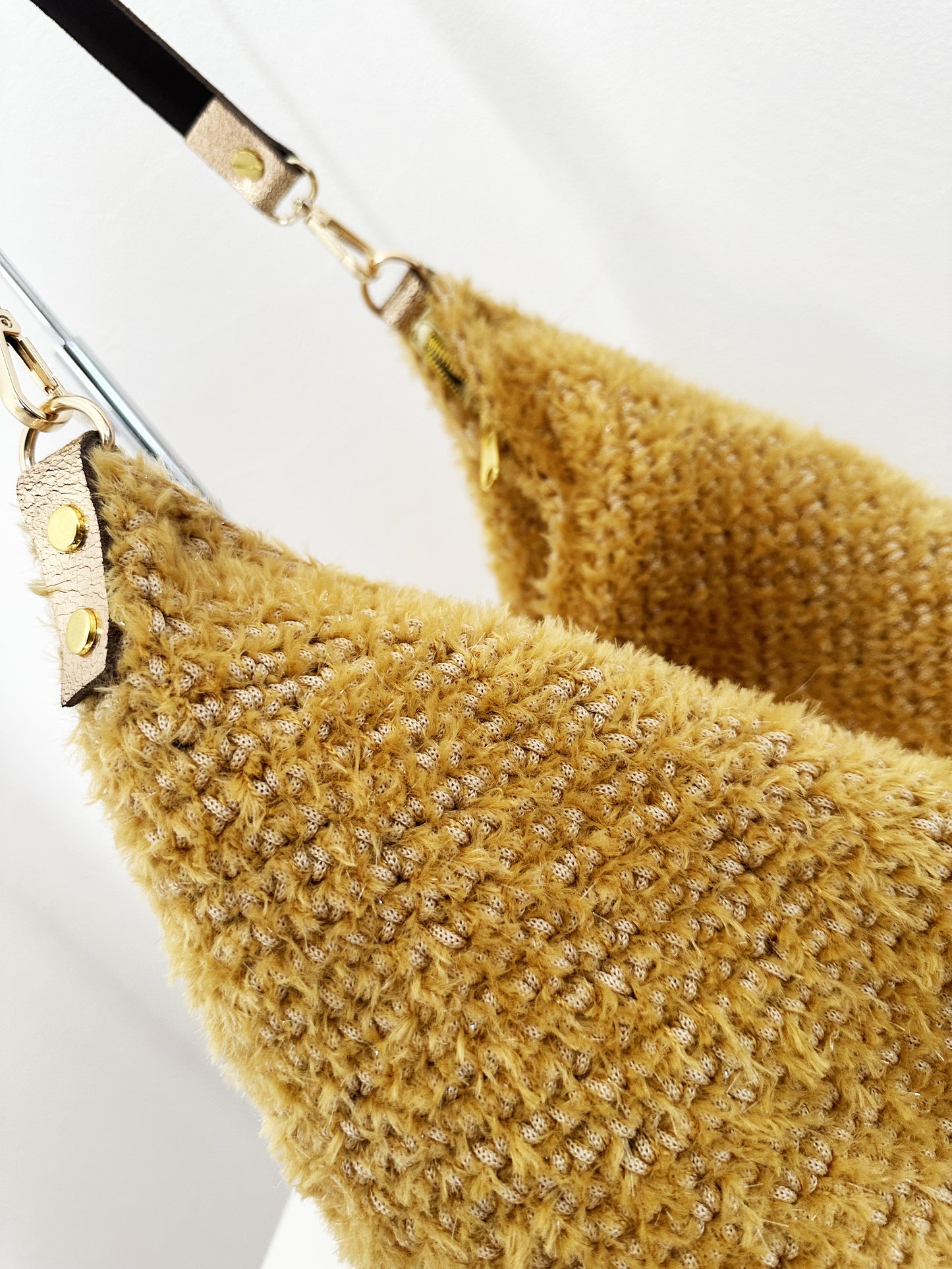 Sac besace jaune ocre