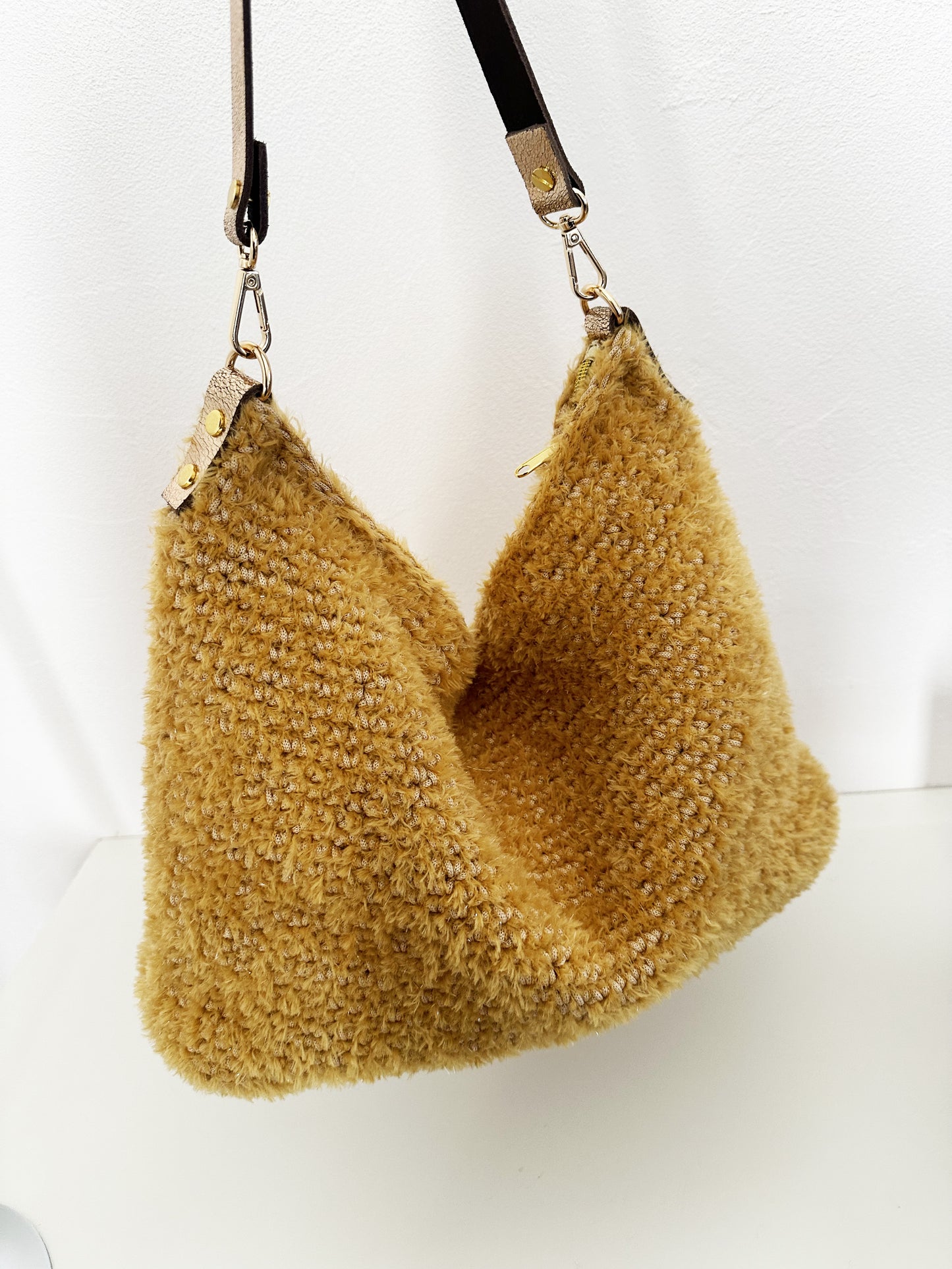 Sac besace jaune ocre