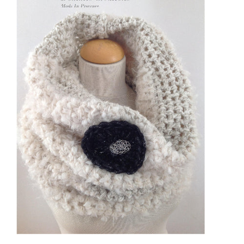 snood col écharpe, coloris ivoire beige