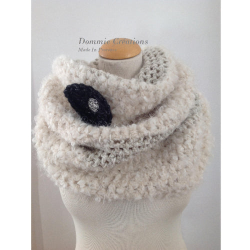 snood col écharpe, coloris ivoire beige