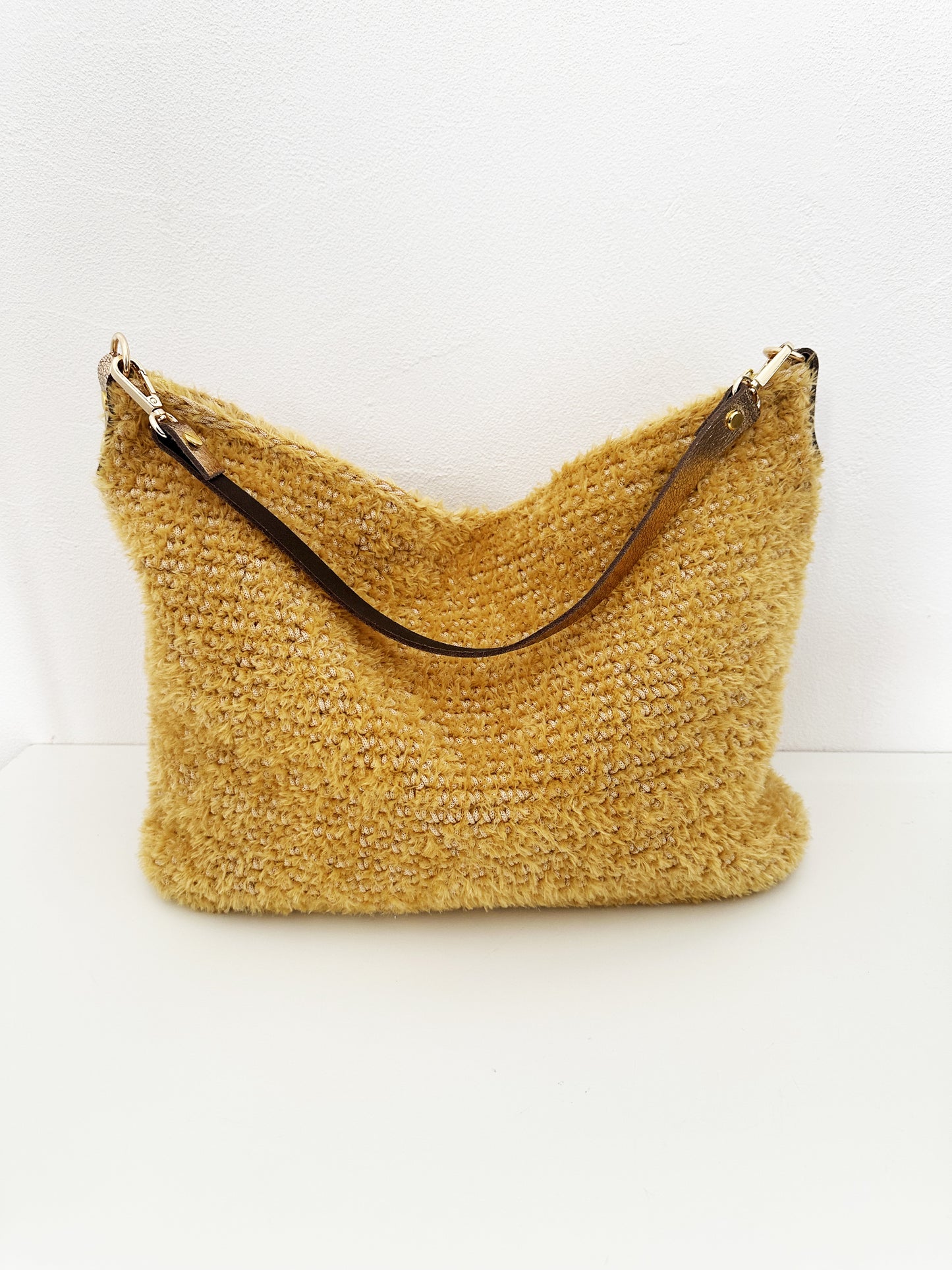Sac besace jaune ocre